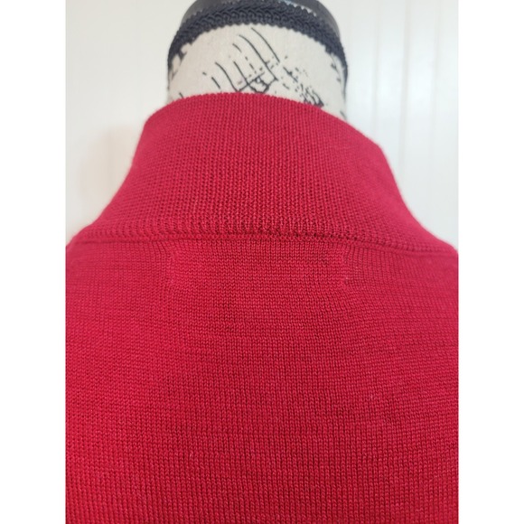 Linea Uomo Sweater Long Sleeved L 45 % Wool Mens 1/4 Zip - Picture 10 of 10